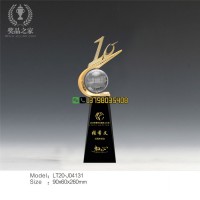 西安公司成立十周年纪念品 二十周年摆件礼品 陕西水晶纪念品